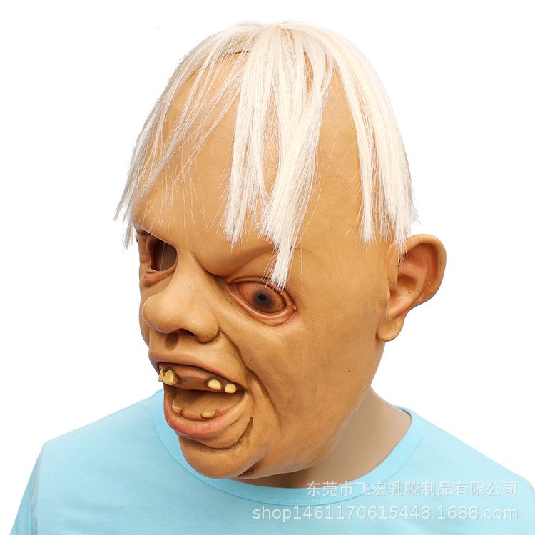 TOL-24 topeng latex karet wajah meleleh monster head mainan prank halloween