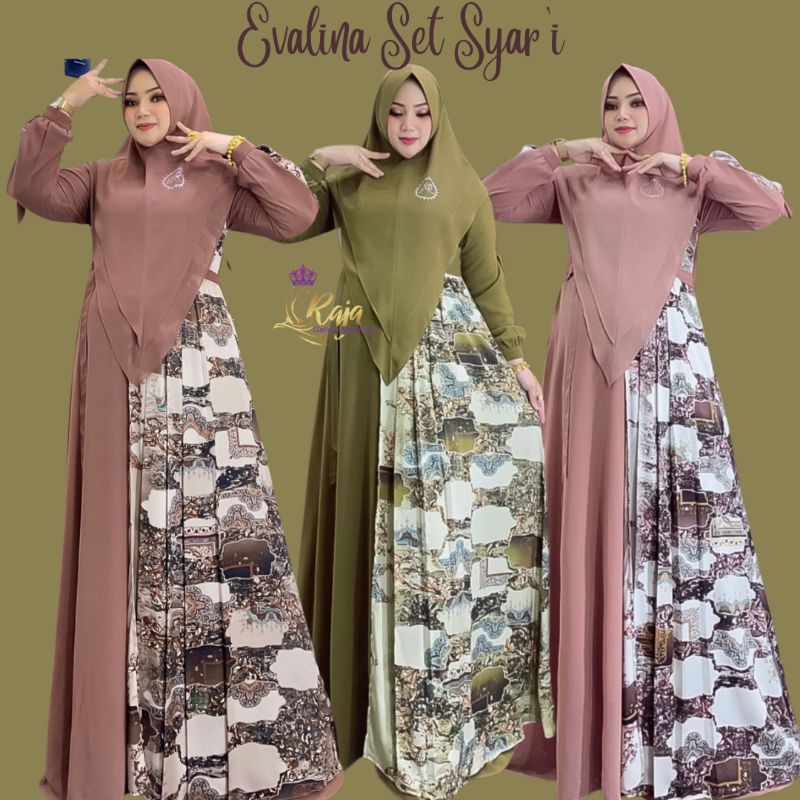Evalina Set Syari Original By Irna Gallery Emerald