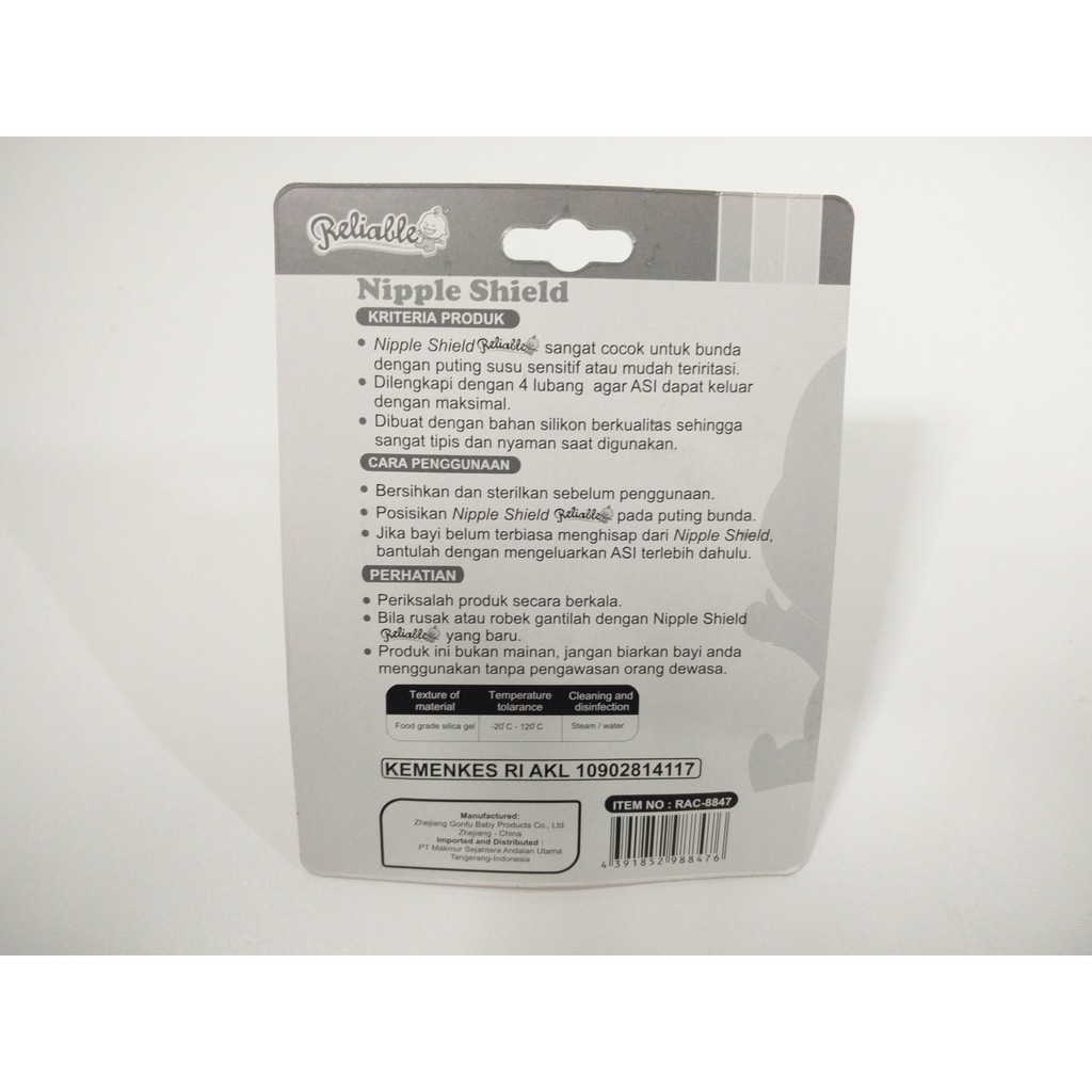 NIPPLE SHIELD Reliable | Penyambung ASI | Sambungan Puting