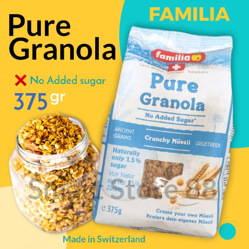 

FAMILIA PURE GRANOLA 375GR NO ADDED SUGAR GRANOLA TANPA GULA