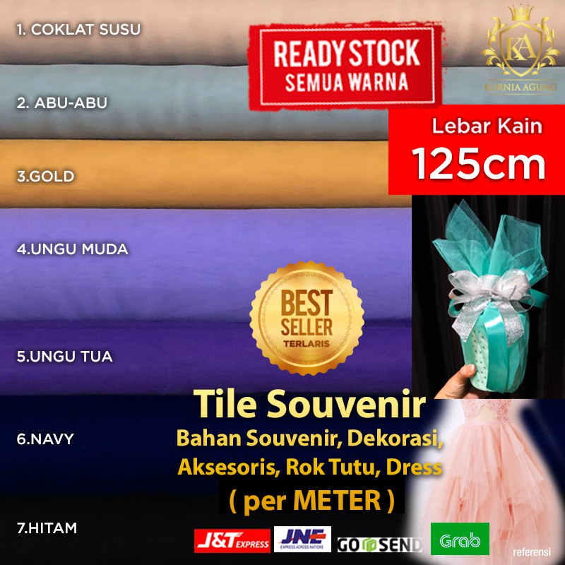 Kain Tile Tulle Tila  Souvenir Dekorasi Wedding Veil Aksesoris Tidak Melar PerMeter Murah