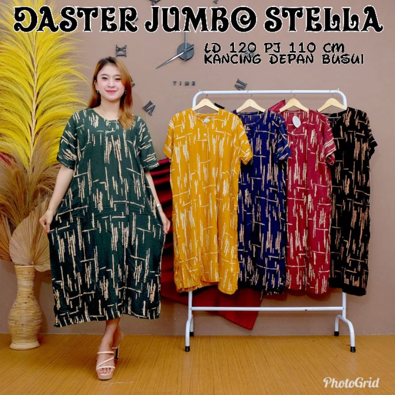 DASTER JUMBO SELASIH DADA KANCING BUSUI BUMIL SANTUNG HALUS ADEM BAJU TIDUR IBU SANTAI LENGAN PENDEK-1