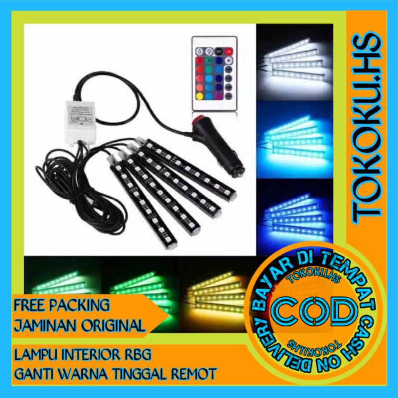 Lampu kabin remot/lampu rbg remot/led remot/rbg remot/lampu mobil remot/lampu interior mobil