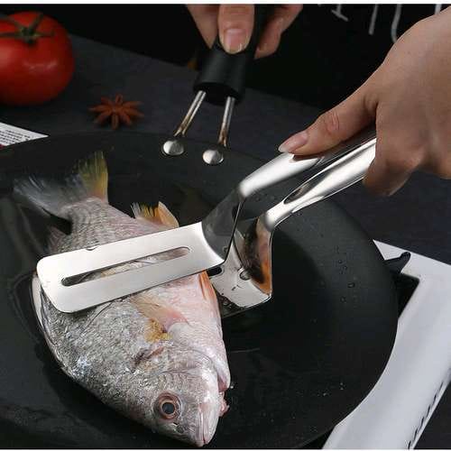 Spatula Jepit Stainless Alat Penjepit makanan Sutil 001 Terbaru