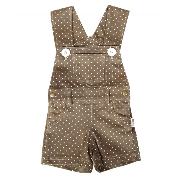 Button Polka Brown Overall