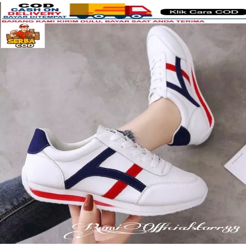 TmO - 8.8 Sale Sepatu wanita fashion sneakers tali kekinian termurah Jogging women Track/sepatu fashion tali kekinian termurah bisa cod size 37-40
