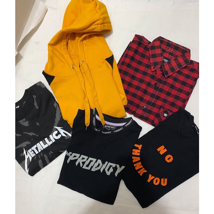 hoodie kemeja kaos H&M divided, branded, & distro (baru & preloved)