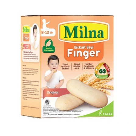 Milna Fingers Biskuit Bayi Finger 52 gr / Milna Biskuit Bayi 8+ Biskuit Bayi Crakers Yummy Bites