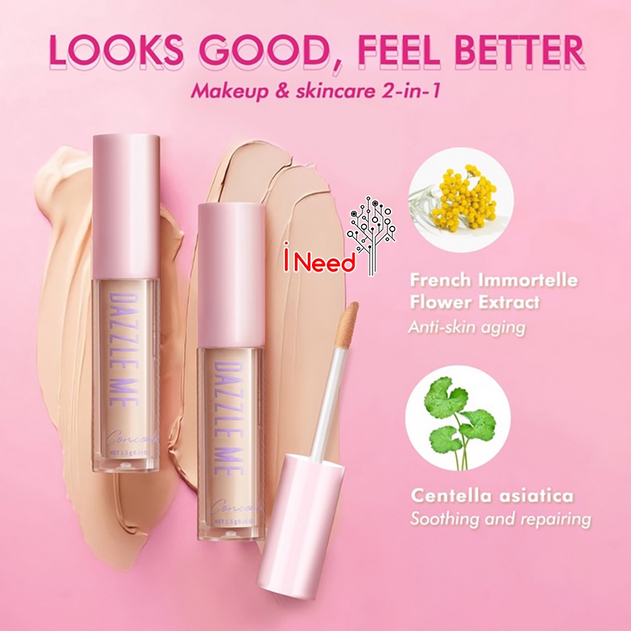 (INEED) DAZZLE ME Our Secret Cover Concealer - Liquid Makeup Tahan Lama Matte