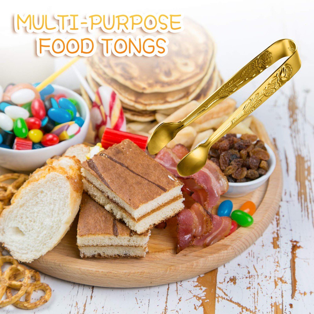 Suyou Klip Penjepit Gula / Es Batu / Kopi / Makanan Bahan Stainless Steel Gaya Vintage Untuk Dapur