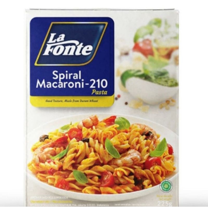 

LA FONTE SPIRAL MACARONI 225gr