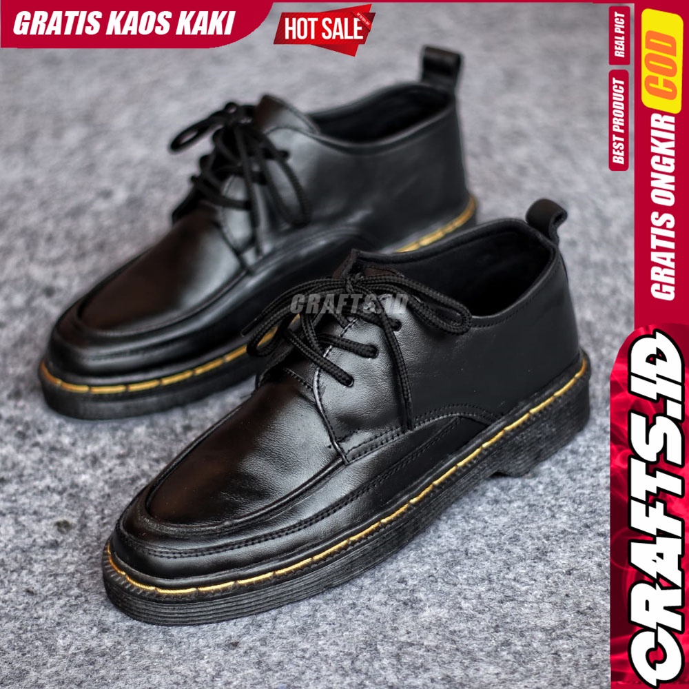 CRAFTS Sepatu Casual Formal Pantofel Kulit Asli