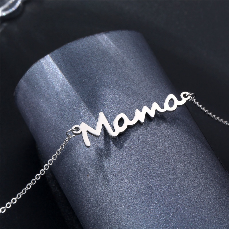 Eropa dan Amerika Mama stainless steel surat kalung wanita Hari Ibu series Ibu kalung