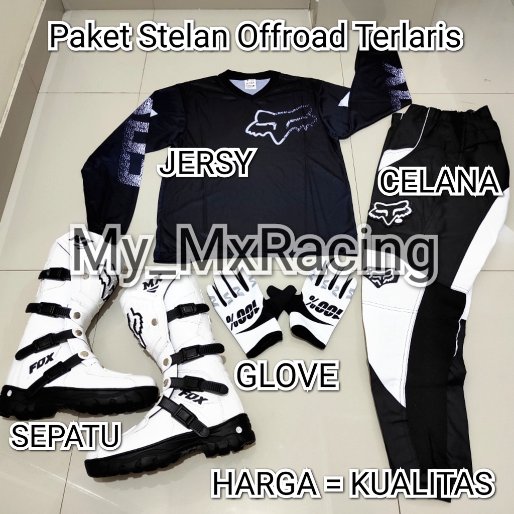 promo stelan offroad FX 38 trail cross sepatu cross jerset trail celana cross tral bonus sarung tangan