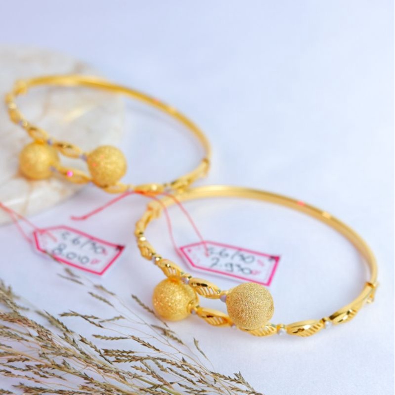 GELANG BULAT EMAS 300%/6K