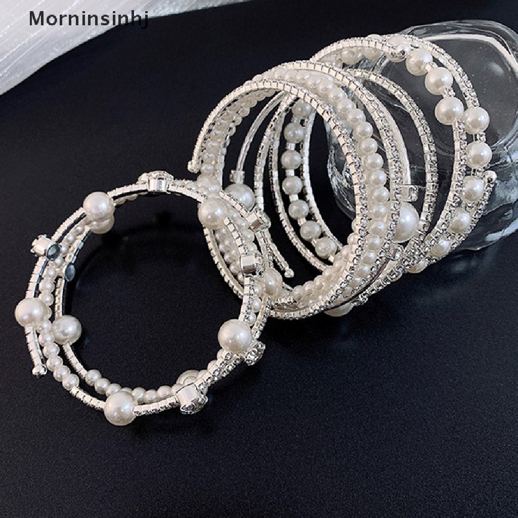 Gelang Multilayer Aksen Mutiara Imitasi Untuk Wanita