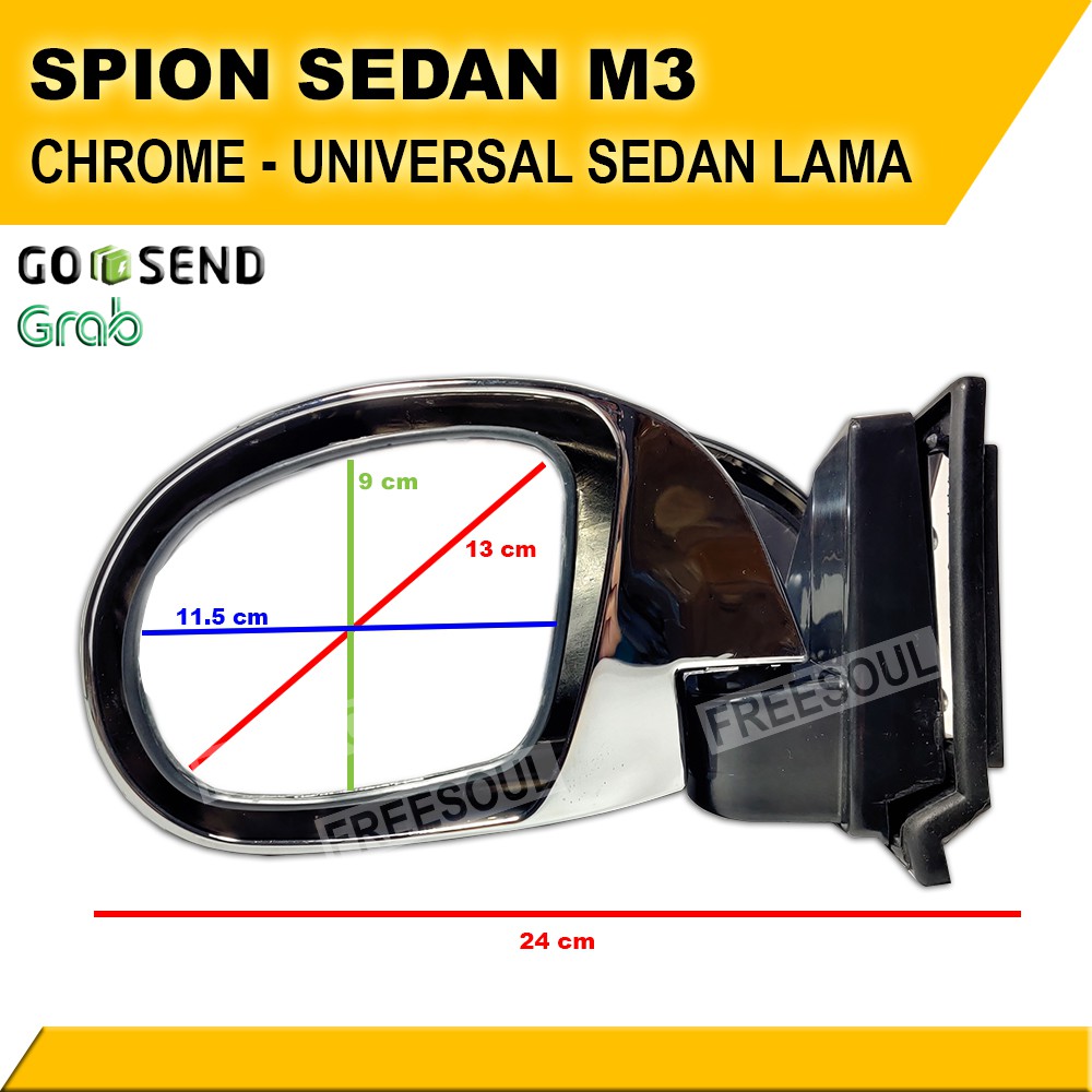 Spion Chrome Lipat M3 Mobil Sedan Lama - Spion Mobil Lipat