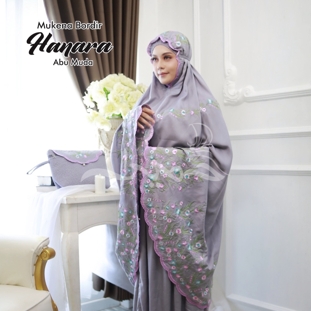 MUKENA TASIK HANARA BORDIR PREMIUM / BISA COD/ BORDIR TASIK