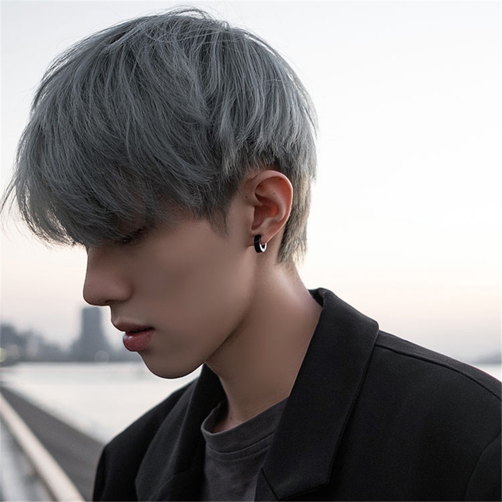 【COD Tangding】1PC Men Titanium Steel Earring Retro Hip Hop Earstuds Fashion Accessories Jewelry