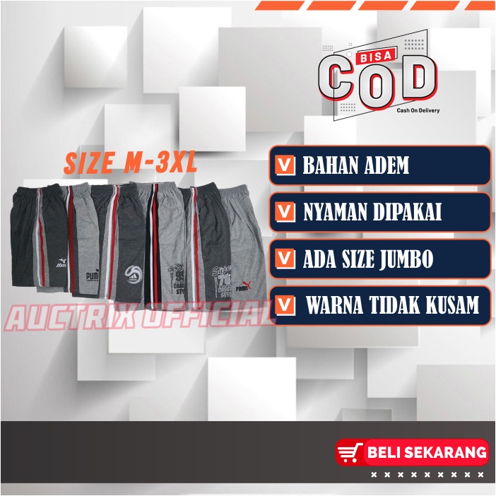 Celana Pendek Pria Jumbo Kolor Olahraga Celpen Santai Harian Unisex Cowok Wanita Big Size