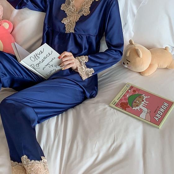 ➴ daster kekinian/baju tidur wanita satin premium/baju tidur wanita dewasa/daster lengan panjang/das