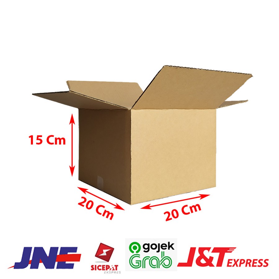 

Kardus Dus Kotak Box Packing Standard Polos Karton 20x20x15cm 5pcs
