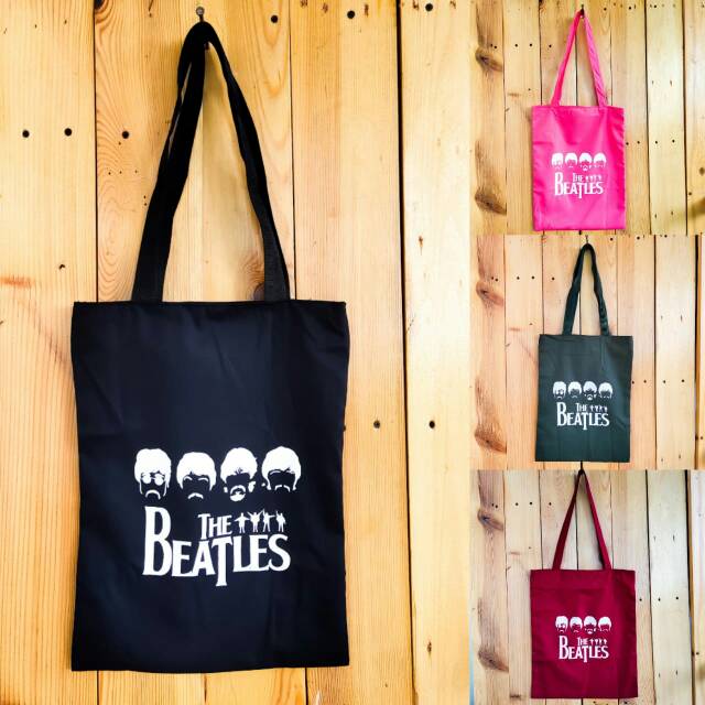 TOTE BAG the BEATLES ORANG bahan drill [ada resleting]