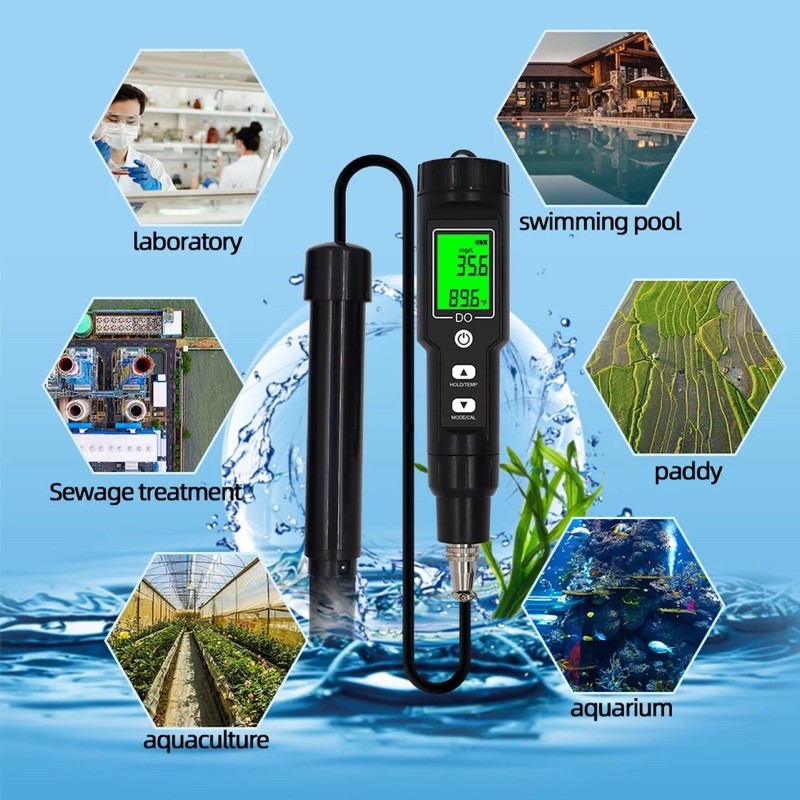 Digital DO Meter Dissolve Oxygen DO-9100 Backlight