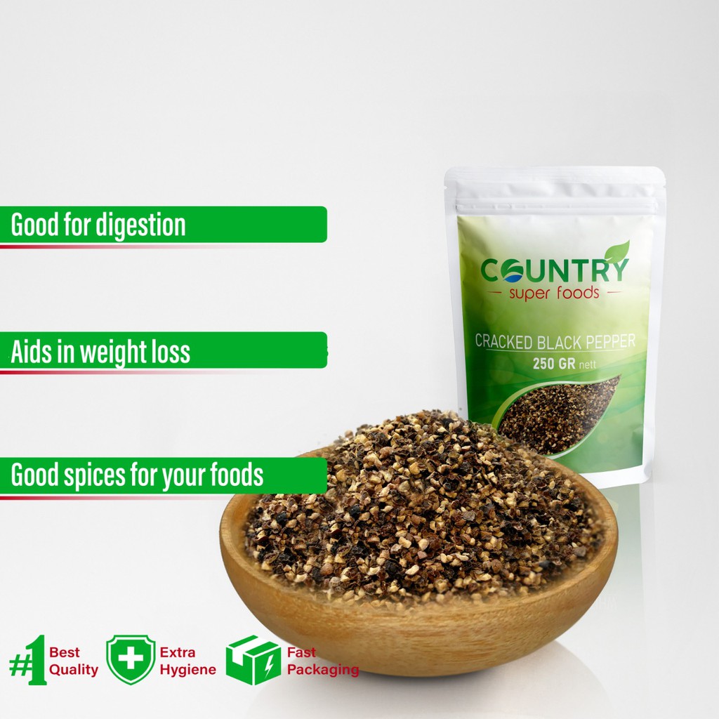 

Cracked Black Pepper | Rempah Lada Hitam Lebur [ PAPER POUCH - 250 gr ]