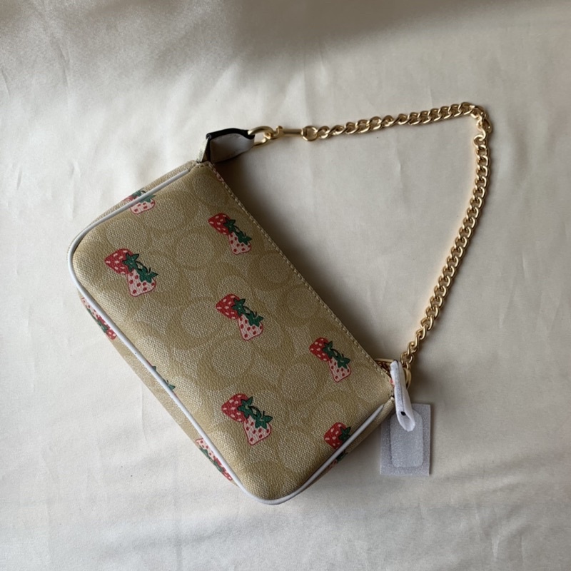 Coach Nolita 19 In Signature Canvas With Strawberry Print(691)