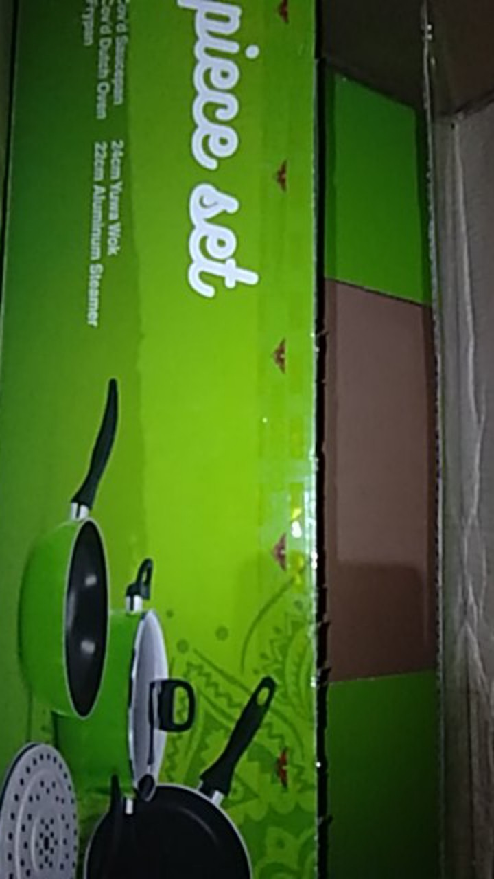 Panci Set Maxim Halania 7pc Wajan Frypan Wok Pan Penggorengan Saucepan Halania Panci Wok Frypan