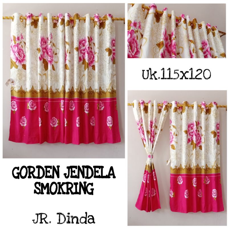 GORDEN JENDELA PENDEK KAMAR SMOKRING/ RING TERMURAH TERLARIS UK. 120 X115 (BISA COD)