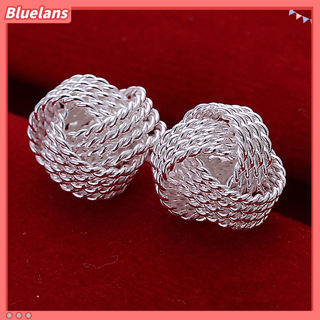 Bluelans Set Anting Stud Bentuk Bola Bahan Alloy Untuk Kencan