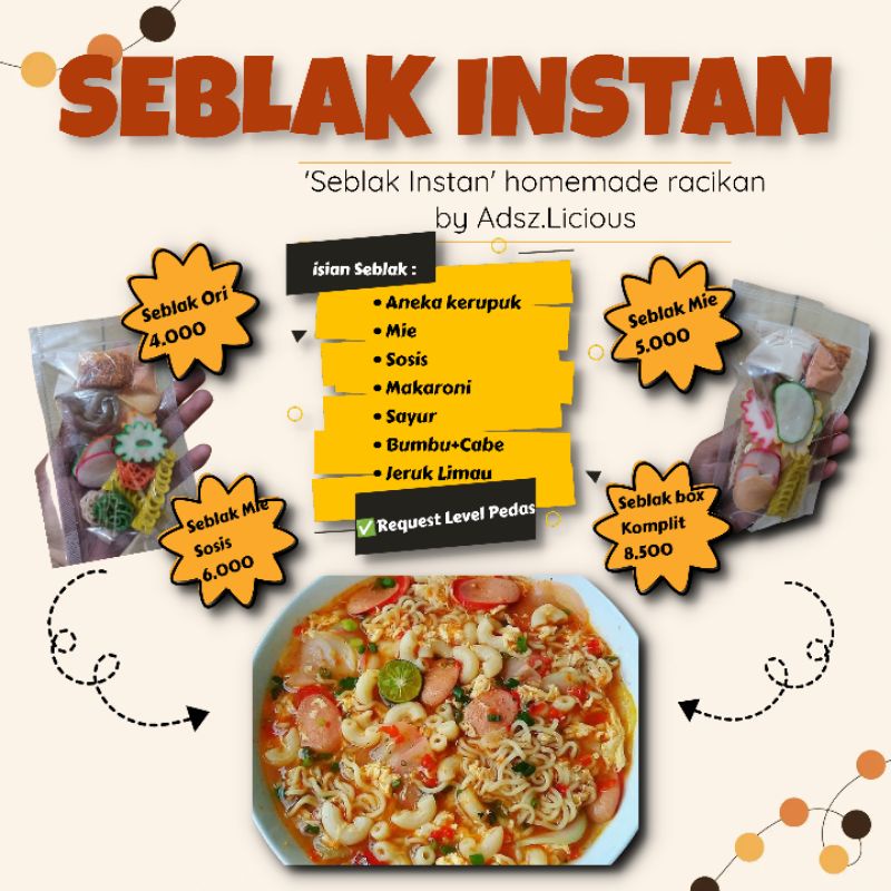 

SEBLAK INSTAN HOMEMADE BY ADSZ.LICIOUS