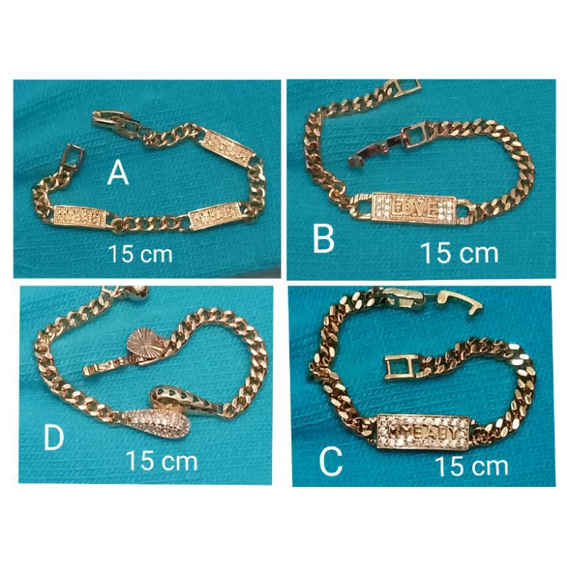 RCC44. Gelang xuping anak anak lapis emas dgn mata zircon UK 15 cm