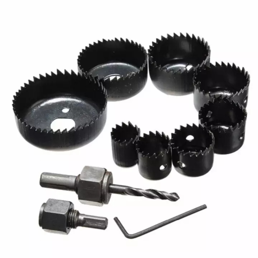 NEW PROMO  Hole Saw Kit Set 11pcs Mata Bor Kayu Kipas PVC Tr Holesaw Hole Saw Kit Set 11pcs Mata BOR