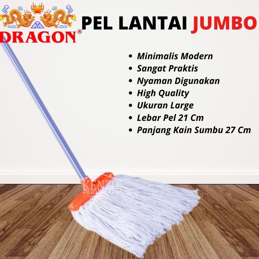 Pel Lantai DRAGON Pel Sumbu Benang Alat Pembersih Rumah Kantor Sekolah