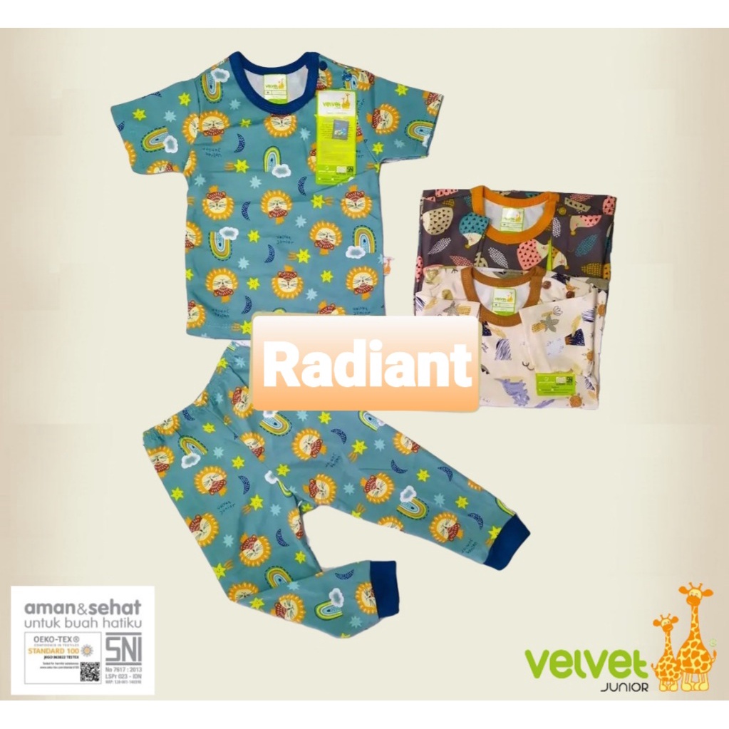 Velvet Junior Baju Lengan Pendek Celana Panjang (3 SET)