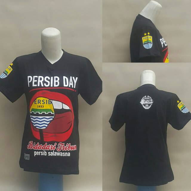 Kaos persib cewek persib day hitam
