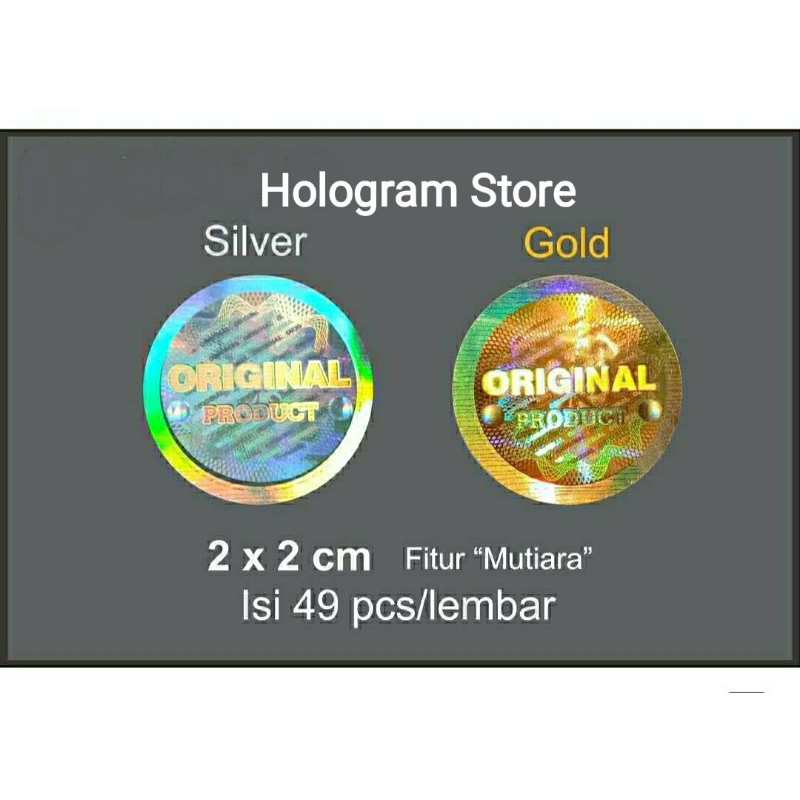 

Stiker hologram original product "mutiara