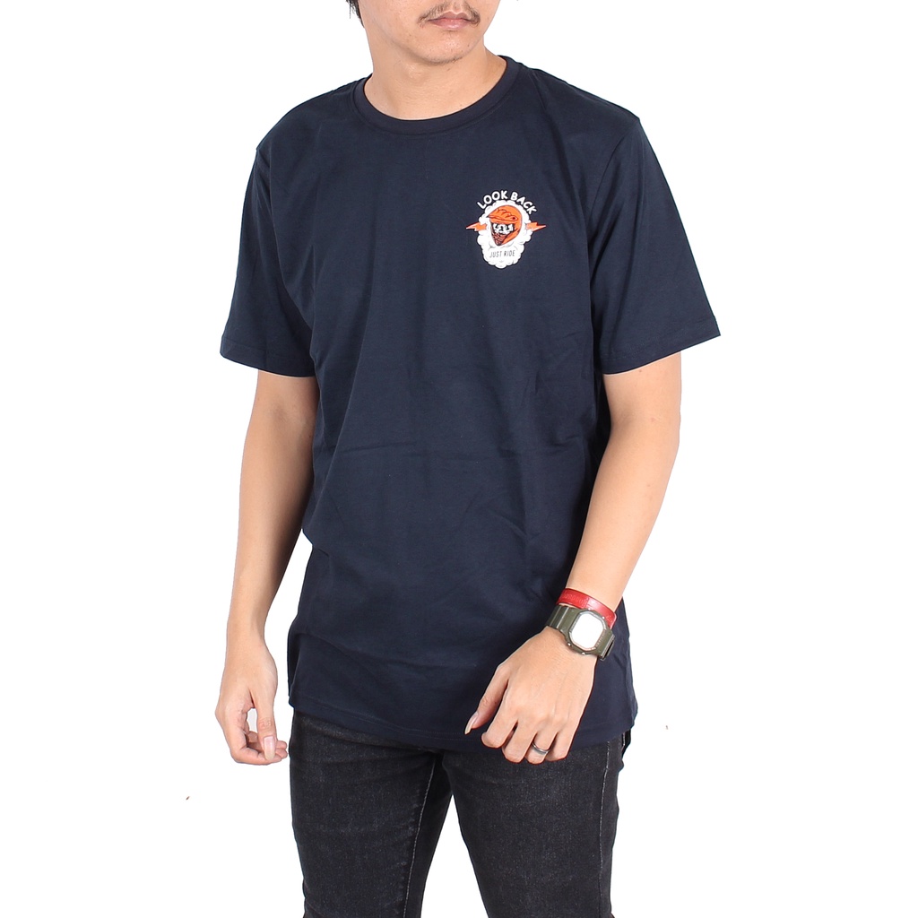 LOOK BACK T-SHIRT ORIGINAL JUST RIDE NAVY 103 GREY 104