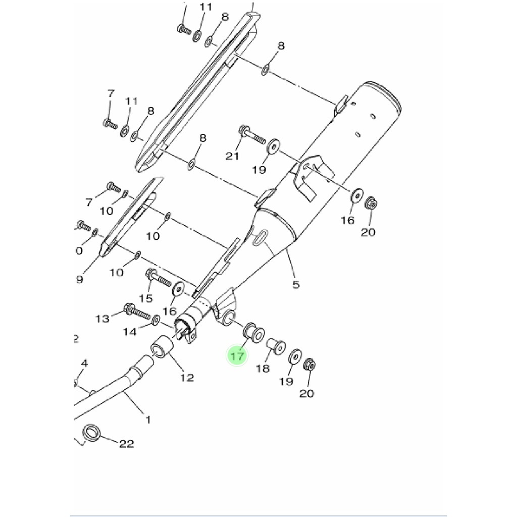 KARET DAMPER DUDUKAN KNALPOT JUPITER Z 110 LAMA Z1 VEGA ZR RR FORCE F LEXAM ORI YGP 5TP-E4747-00