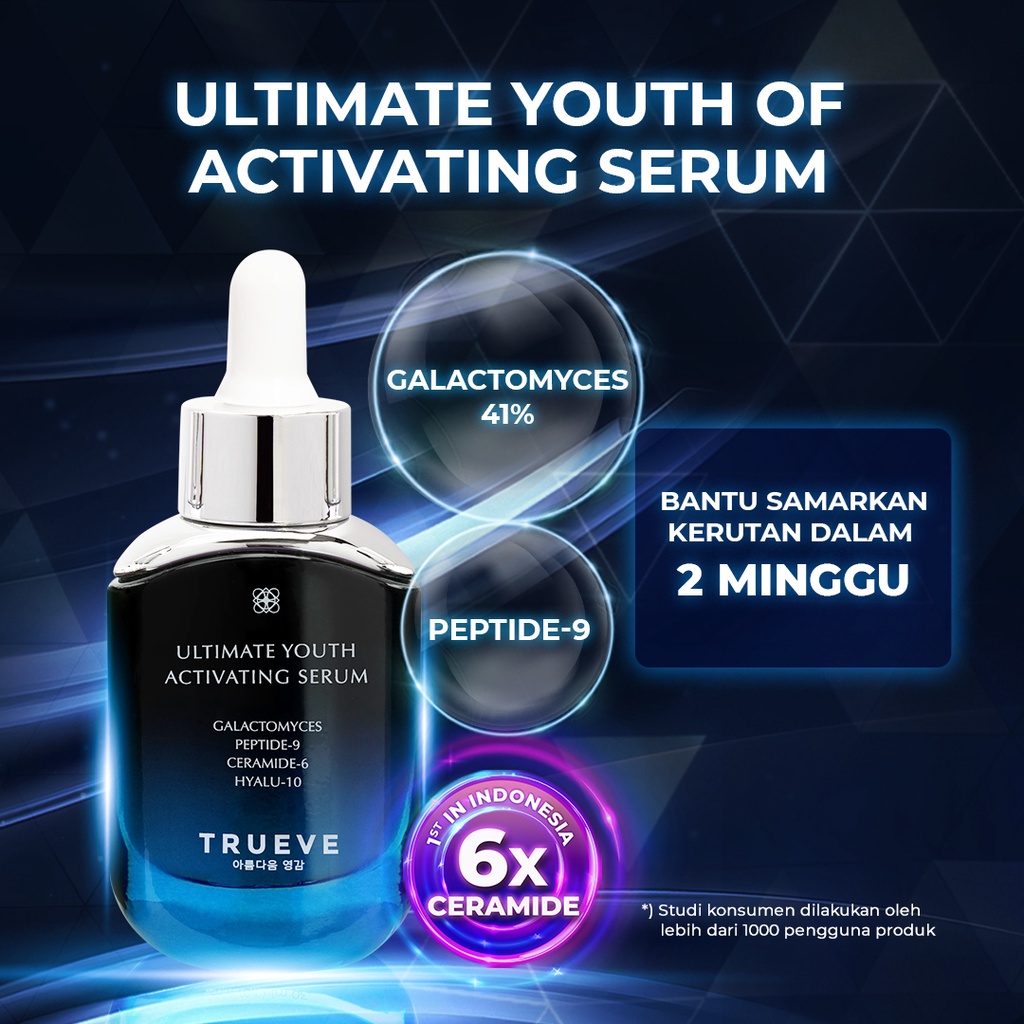 TRUEVE GALACTOMYCES &amp; PEPTIDE Anti Aging Serum - Serum Wajah Trueve 30ml