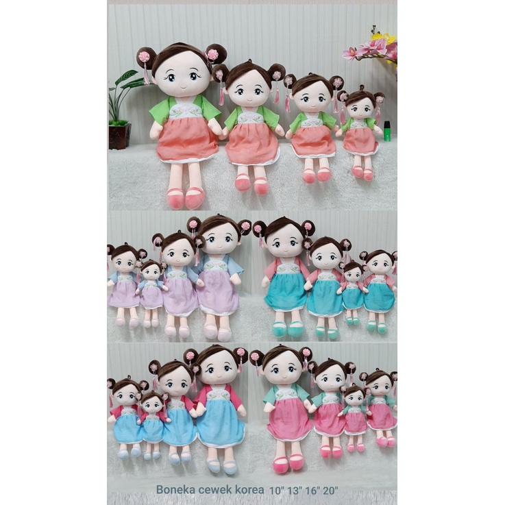 Boneka Cewe Korea Size 16&quot;/70cm/boneka lucu/boneka anak perrmpuan