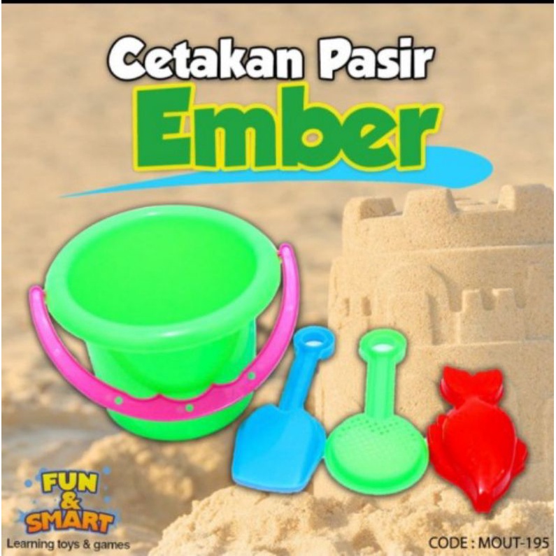 CETAKAN PASIR EMBER mould cetakan pasir mainan cetakan ember pasir edukasi
