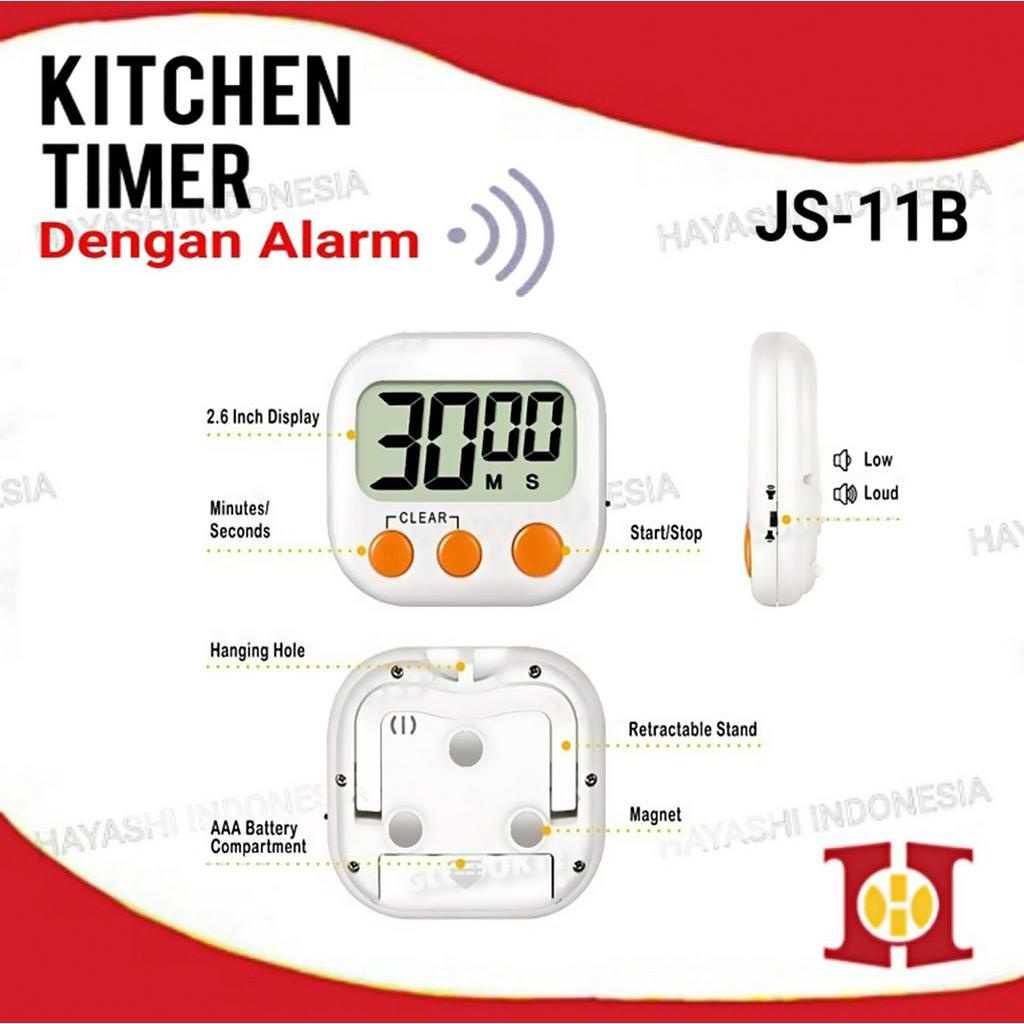 Timer Masak Digital Alarm Dapur Masak Clock Stopwatch Kitchen