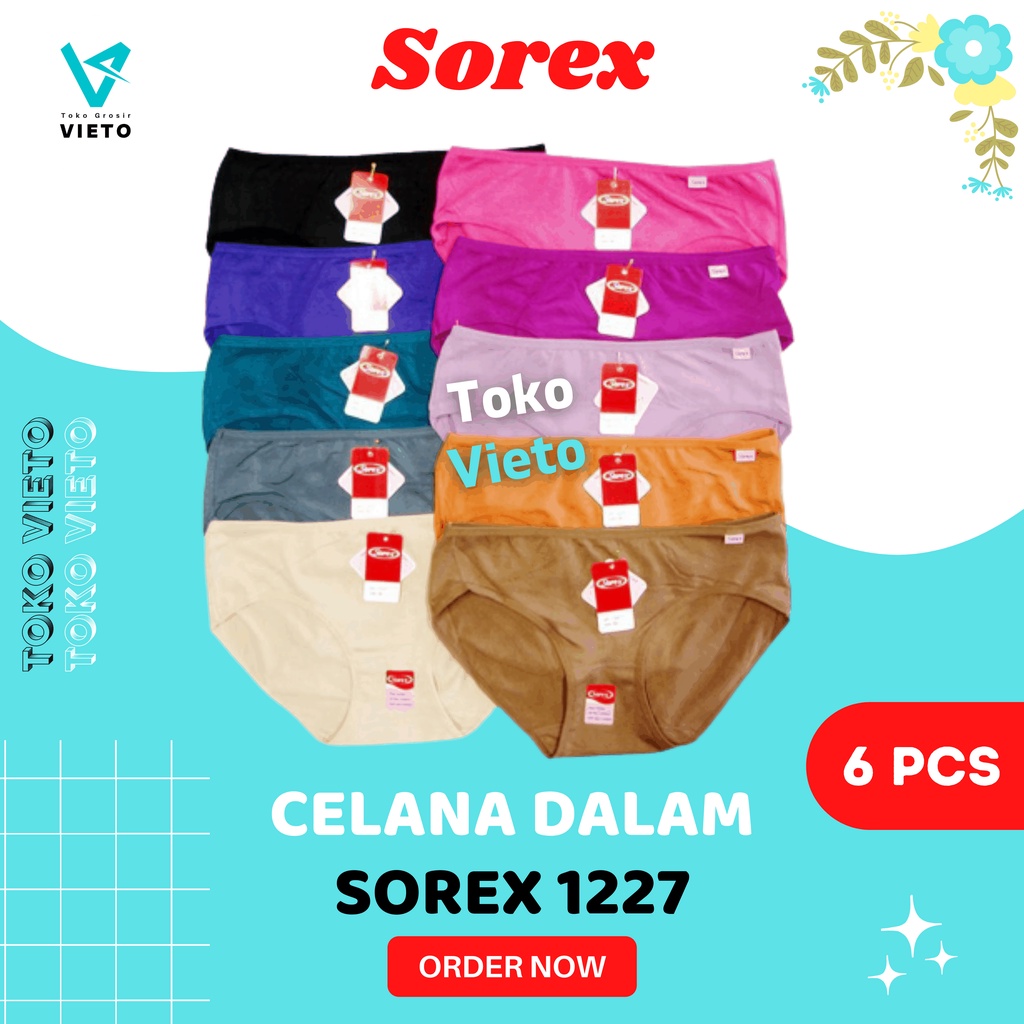 CD Sorex 1227 Mini Lusinan Celana Dalam Wanita Dewasa Sorek Isi 6 / Underwear Daleman Cewek Super So