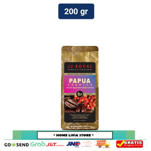 

JJ Royal Coffee Papua Arabica Beans Bag 200gr
