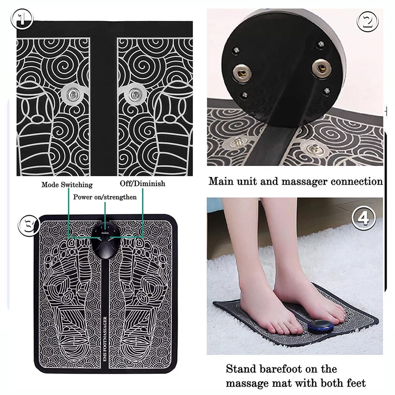 Olla Pijat Kaki EMS Pad Mat EMS Foot Massage Mat Jepang Original chargeable