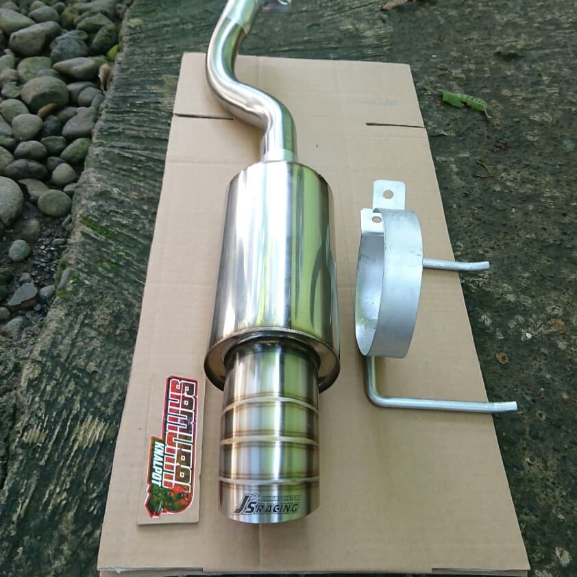 Knalpot Brio Knalpot Bolt on Brio Muffler Fujitsubo ujung JS Racing